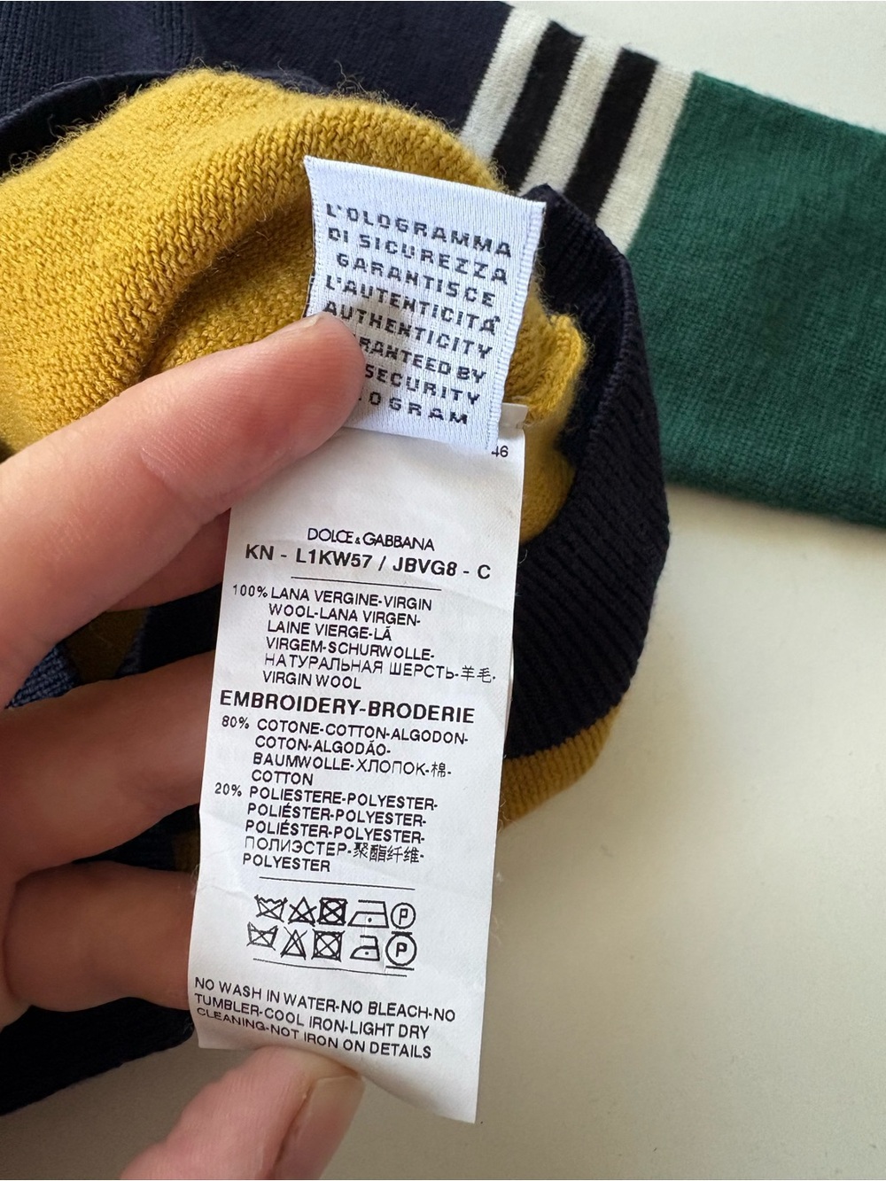 Dolce & Gabbana Authentic Wool Baby Sweater 12-18 mos - Picture 6 of 11